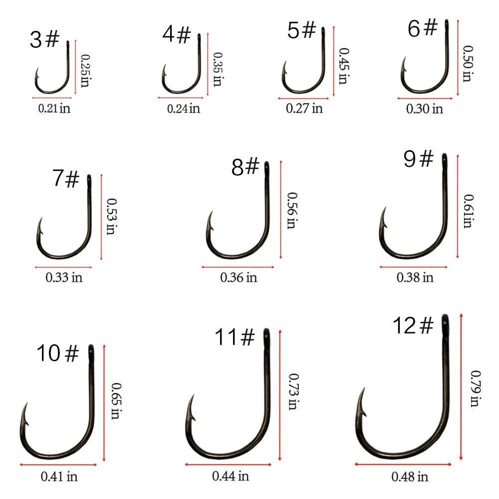 Kail Pancing Set 300Pcs 600Pcs Mata Kail Pancing Aneka Fishing Hook Ten Division Untuk Air Tawar Dan