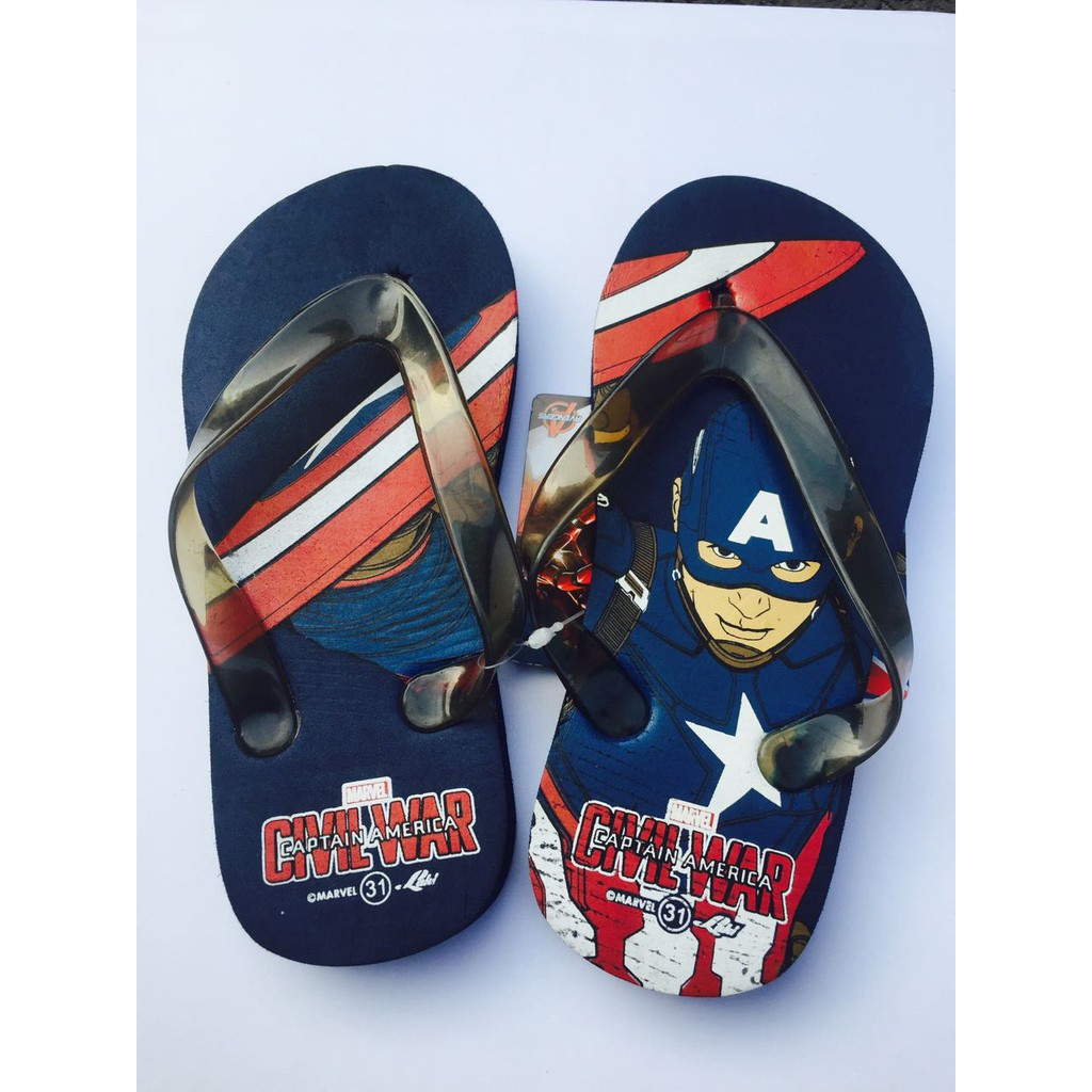 Sandal Jepit Anak Boys Kids Slipper Captain America 31-35 Good Quality