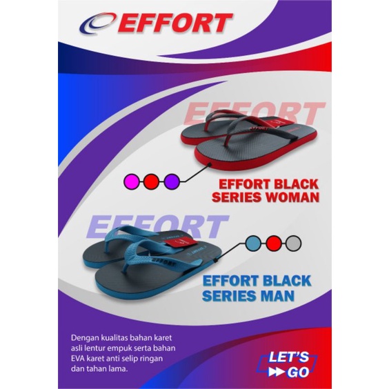 SANDAL JAPIT EFFORT BLACK SERIES WOMAN &amp; MAN (KNS)