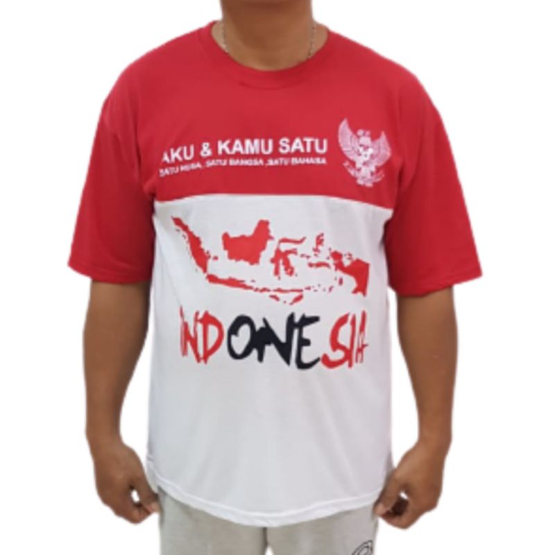 kaos merah putih 17 agustusan pria dewasa