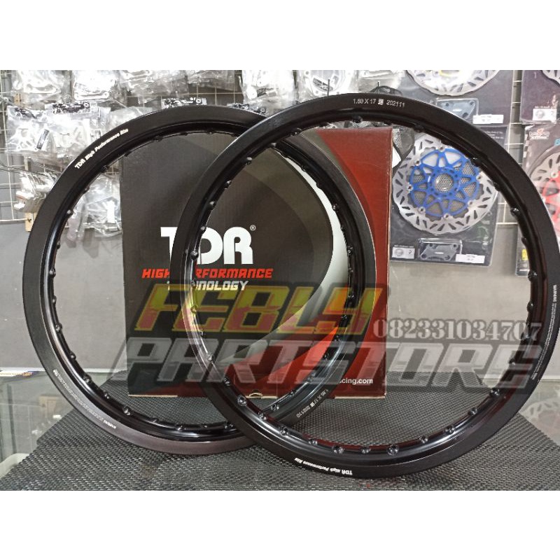 VELG TDR HITAM 160 185 RING 17 VELG TDR W SHAPE BLACK 160X17 185X17 VELG TDR HITAM 17X160 17X185 CB 