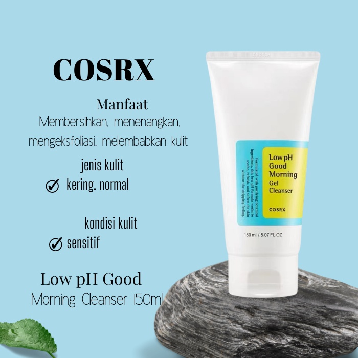 COSRX Low pH Good Morning Gel Cleanser 150 ml KOREA 100% Original pembersih muka/sabun cuci muka