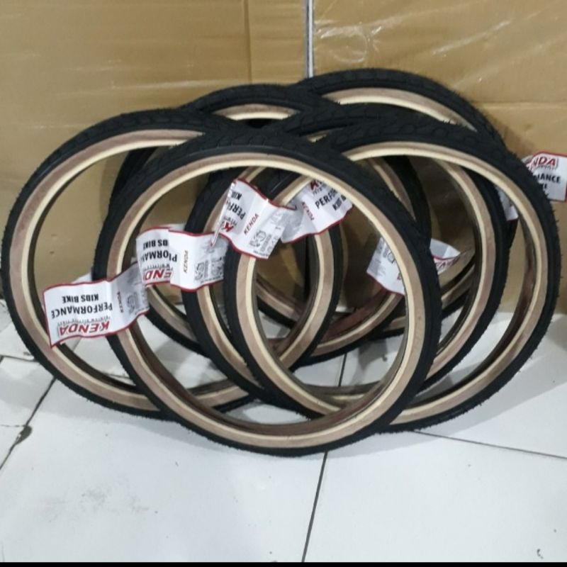 Ban Luar Sepeda 16 x 1 3/8 Kenda Tan skin Wall atau Ban Luar 16 inch 349 Kenda