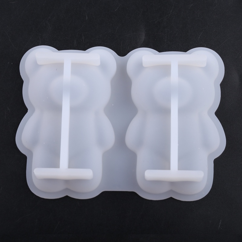 Siy Cetakan Resin Epoksi Bentuk Beruang 3D Handmade Bahan Silikon Untuk Kerajinan Tangan DIY