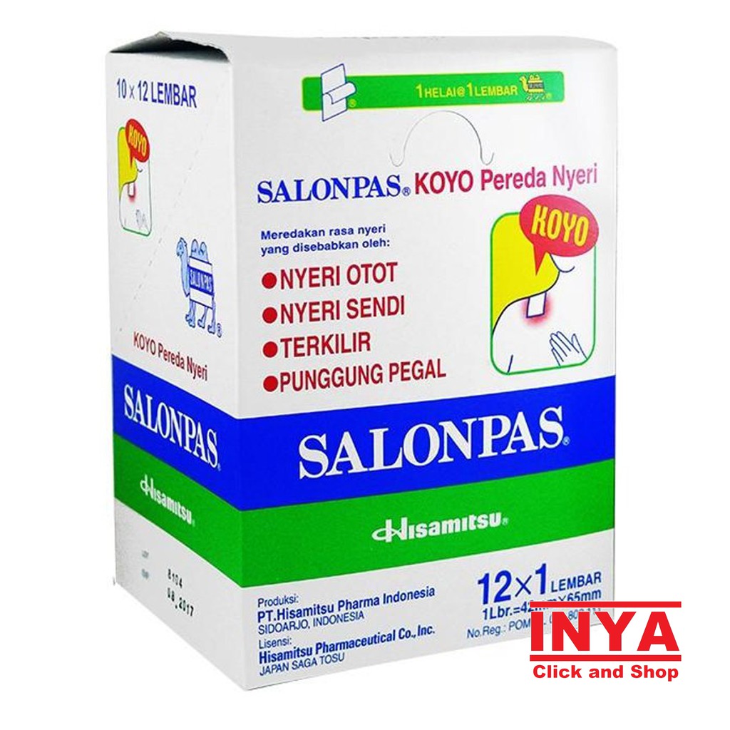 SALONPAS HISAMITSU BOX isi 10x12 Lembar - Muscle Medicated Patch - Koyo