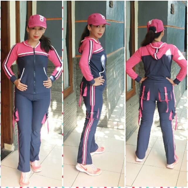 Baju Senam Muslim Setelan /Baju Aerobic/ Baju Zumba /Baju Olahraga