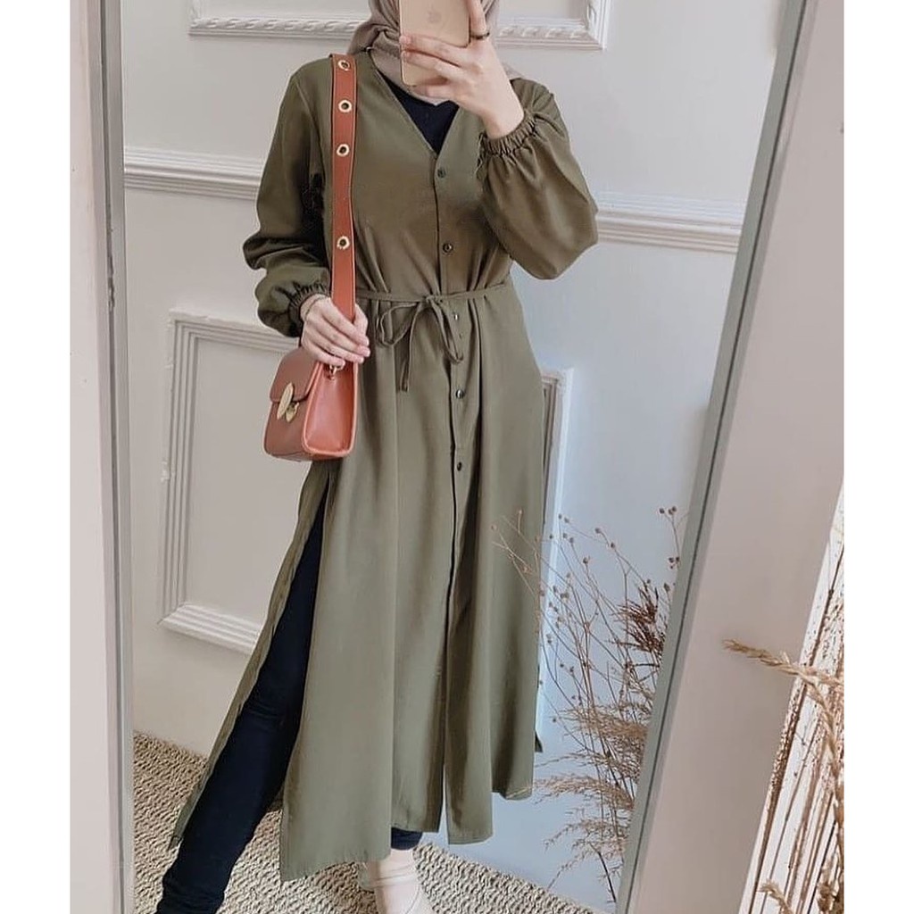 Terbaru Lebaran 2022 Baju Atasan Muslim Wanita Remaja Dewasa Shafa Long  Tunik Tunic Moscrepe ADA005