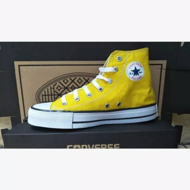 Sepatu All Star Tinggi Warna Kuning