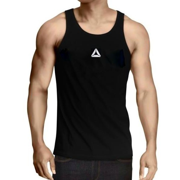Kaos singlet gym fitness REEBOK baju training pria - bolaped