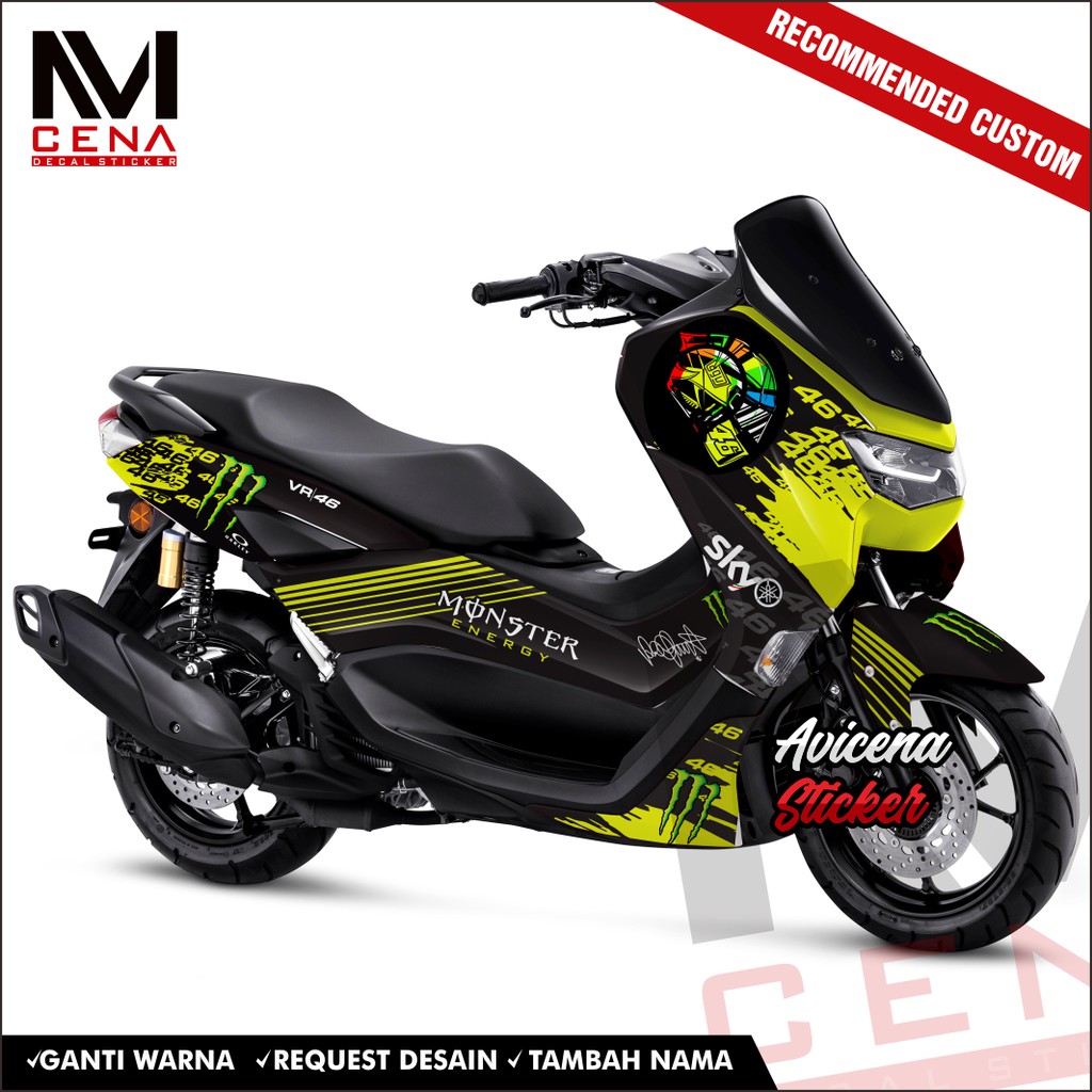 Sticker Decal Nmax New 2020 Decal Sticker Nmax New Sticker Striping Decal Nmax 2020 Full Body vr 46