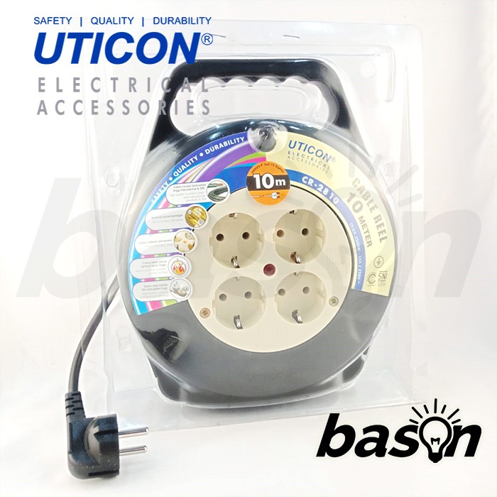 UTICON CR2810 Cable Reel - Kabel Gulung Arde 10Meter