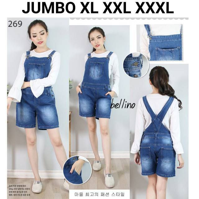 OVERALL SHORT JEANS JUMBO