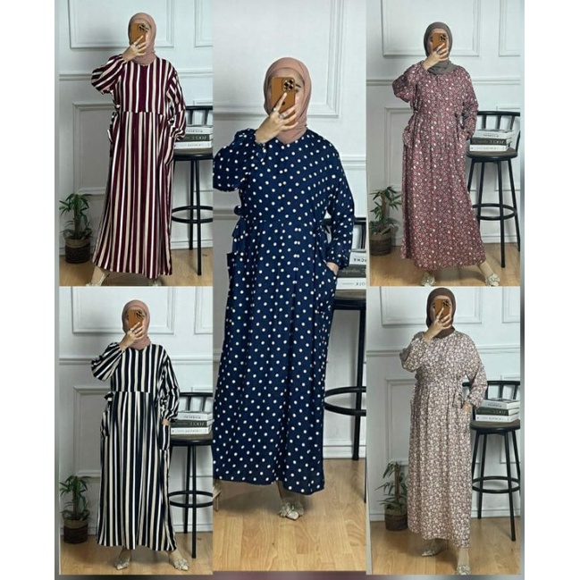 Aulia dress rayon premium ld 110 busui friendly