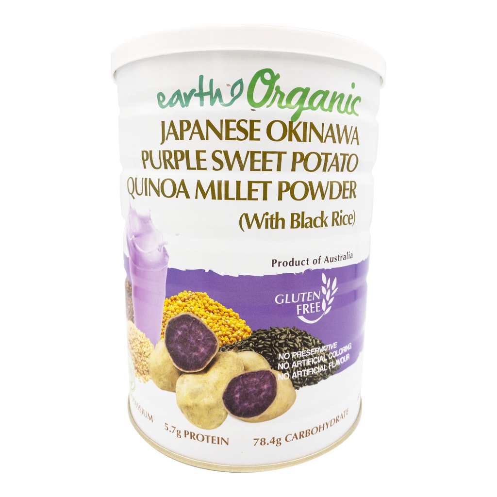 

EARTH ORGANIC Japanese Okinawa Purple Sweet Potato Quinoa Millet Powder (with Black Rice) 850g
