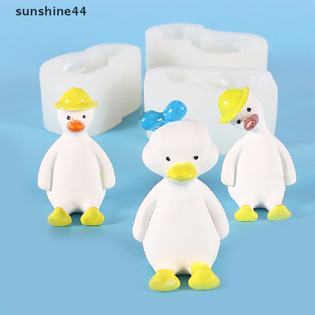 Sunshine Cetakan Silikon Bentuk Bebek Lucu Untuk Coklat / Gypsum DIY