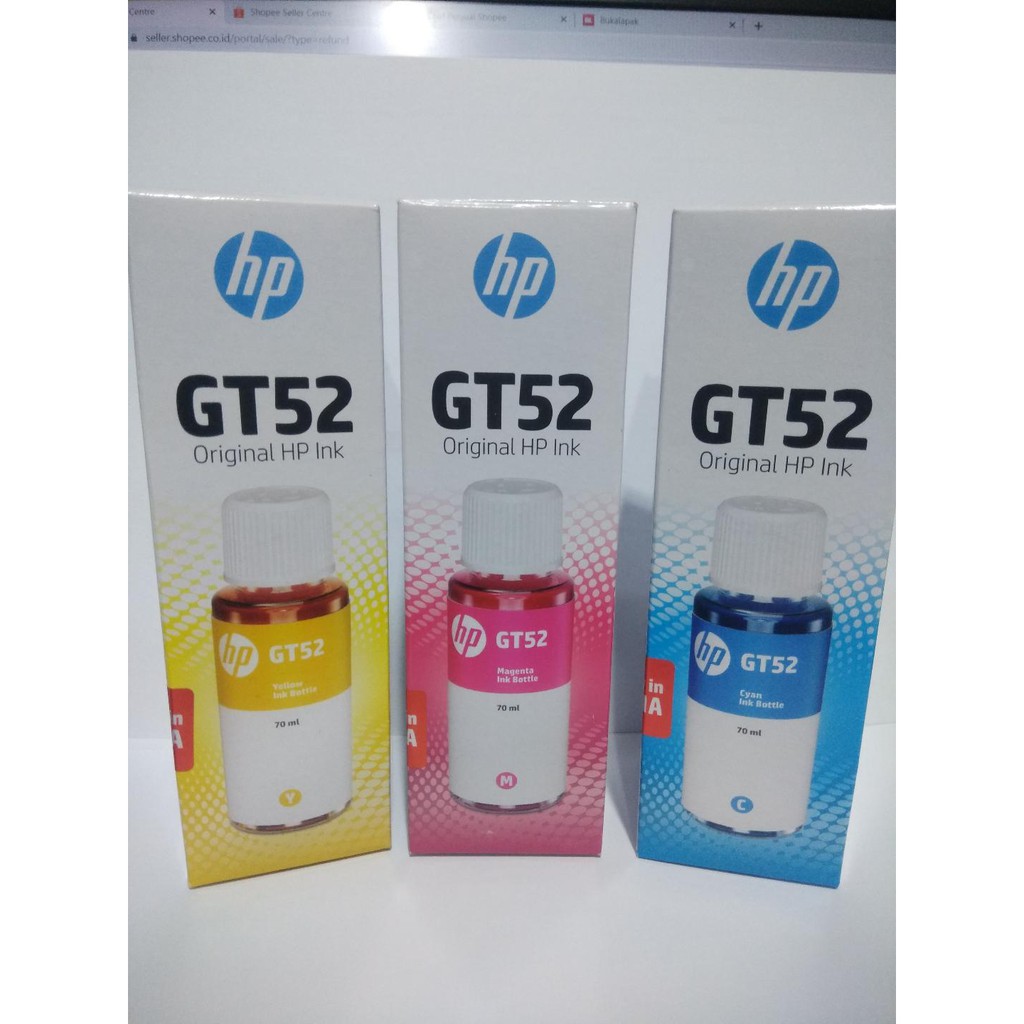 TINTA HP GT 52@ cyan,magenta,yellow