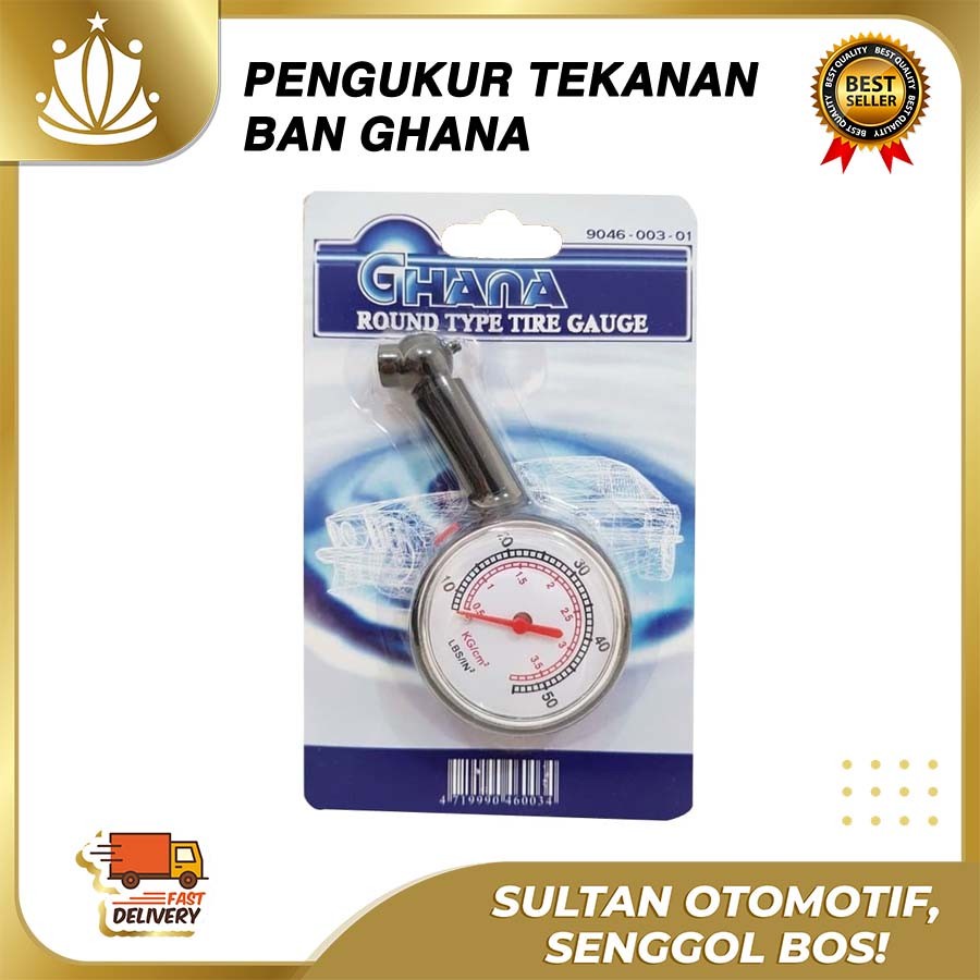 Alat Ukur Pengukur Tekanan Ban Mobil / Tire Pressure Gauge Ghana