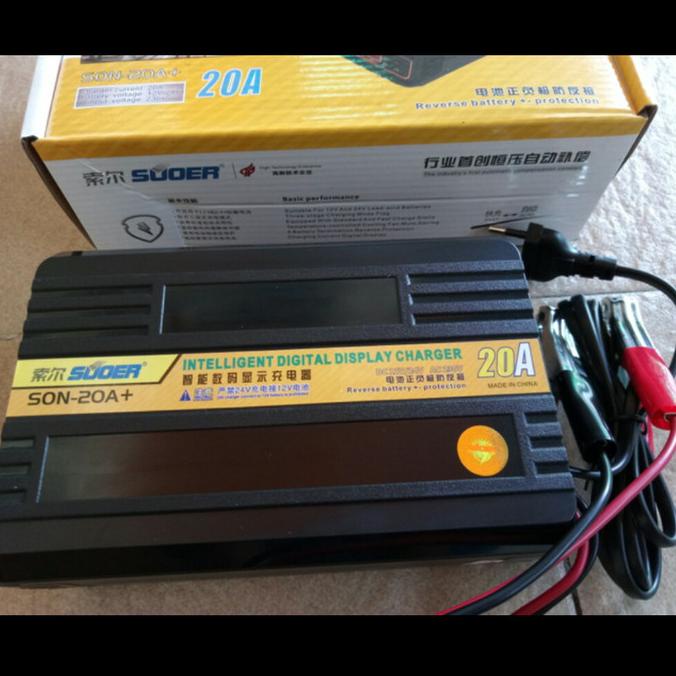 Charger Aki Otomatis Suoer DC 12V 24V 20A SON-20A SON20A SON20 A