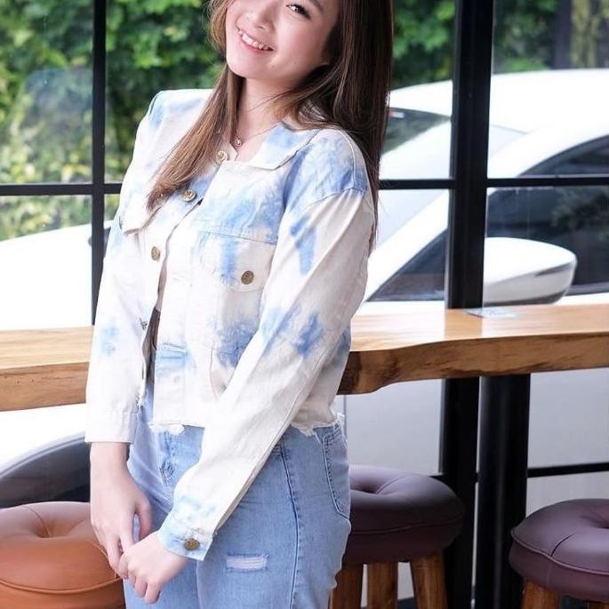 (DB-089XX) JAKET JEANS TIE DYE / JAKET JEANS / JAKET CROP TIEDYE ,,,MKCH