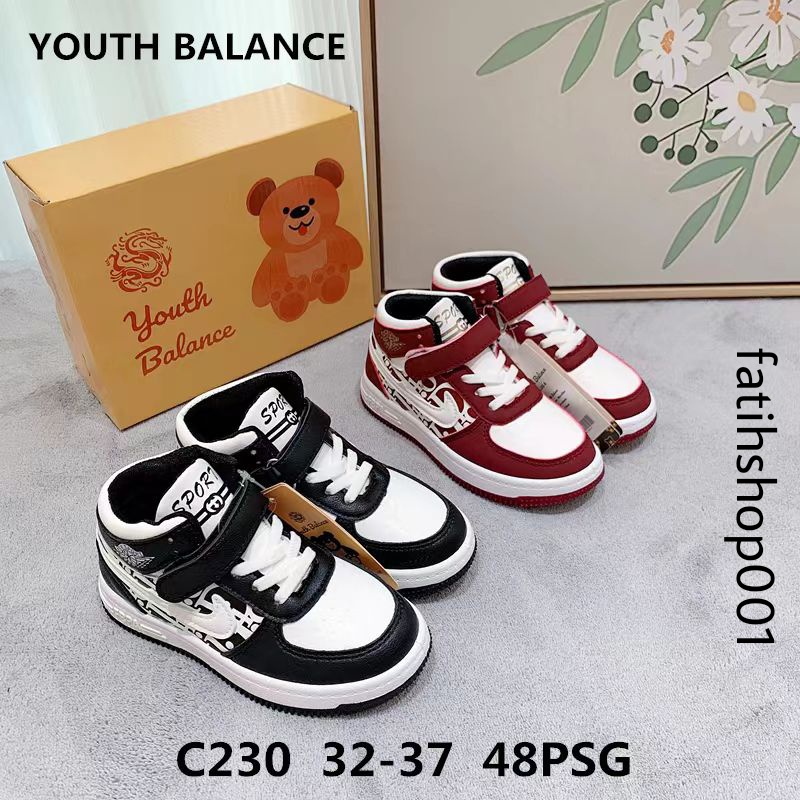 sepatu sneakers anak youth balance C230 size 32-37 sepatu anak import sepatu sekolah terlaris