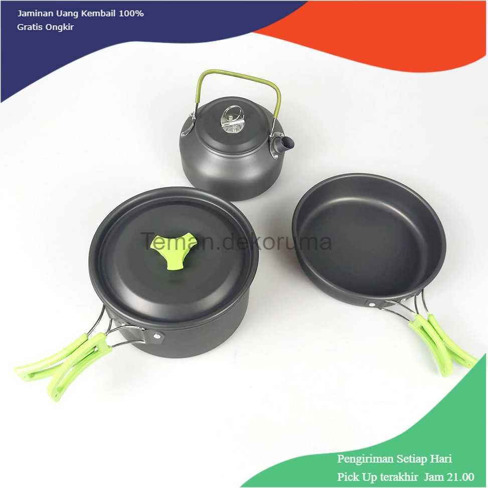 TD-AI Yofeil Panci Masak Cooking Set Camping Outdoor 3 PCS - DS-308