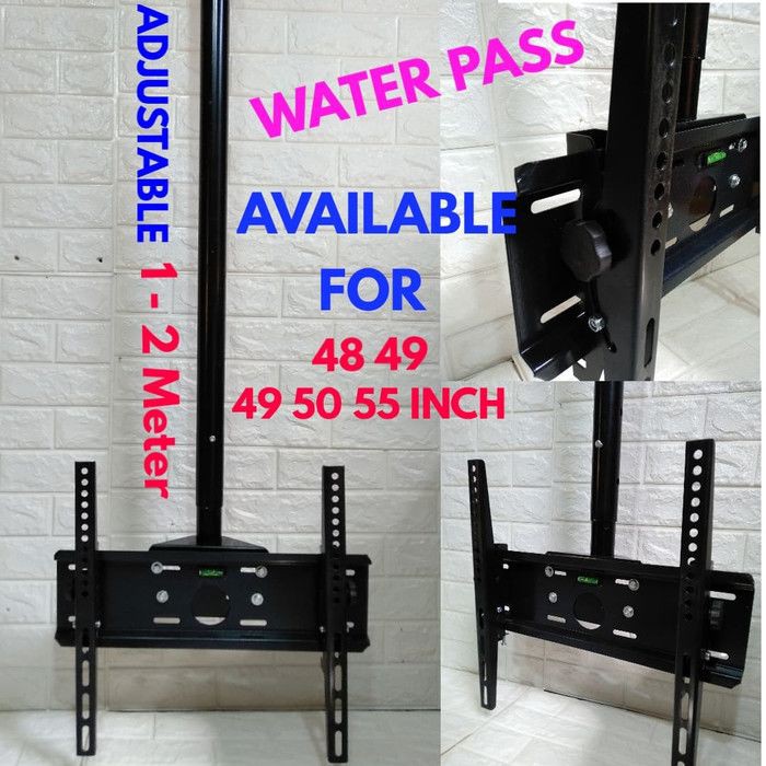 BRACKET TV PLAFON 55 50 49 48 45 43 INCH WATER PASS PANJANG 2 METER