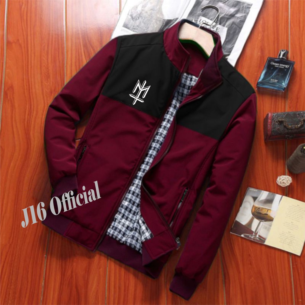 NEW Jaket Pria ORIGINAL BOMBER Harrington Taslan Mayer SEMI Waterproof TERBARU anti air