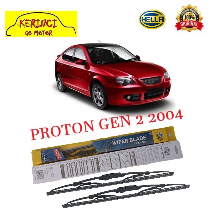 WIPER PROTON GEN 2 2004 HELLA PREMIUM 21&quot; &amp; 19&quot; SEPASANG WIPER