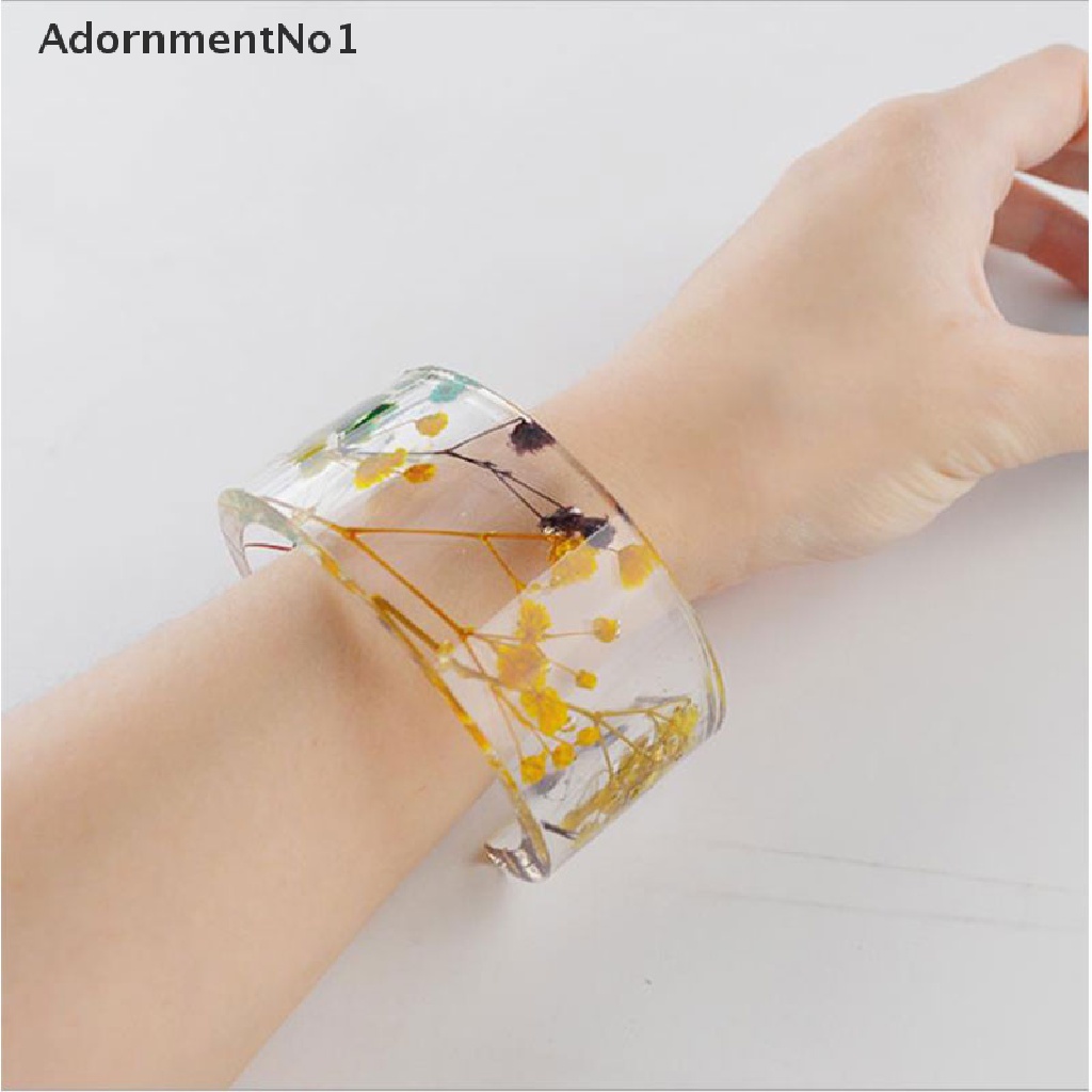 (AdornmentNo1) Cetakan Resin Bentuk Bunga Bahan Silikon Untuk Membuat Perhiasan Gelang DIY