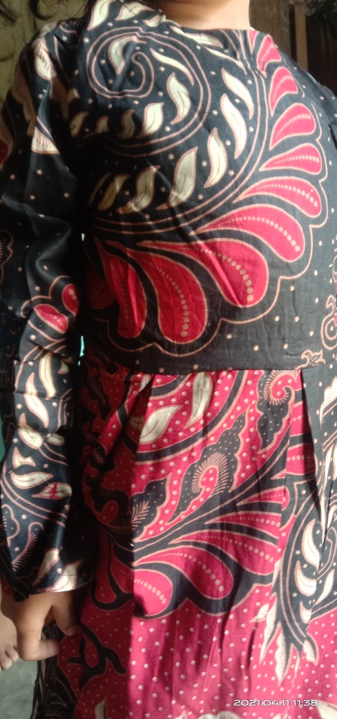 Baru Gamis|tunik|[bisa Cod] Dress Dres Terusan Baju Seragam Batik Anak Perempuan 2836 Balita Tk Sd