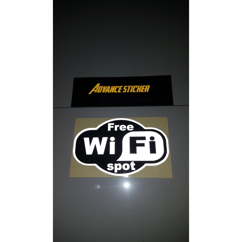 

(stiker) sticker sign free wifi logo 2 warna