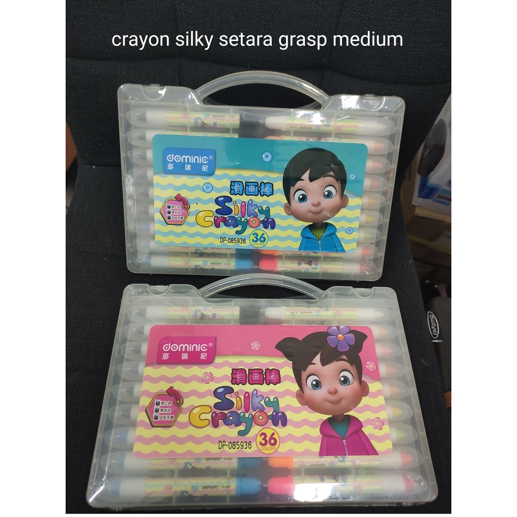

crayon silky twister dominic 36 warna setara grasp medium