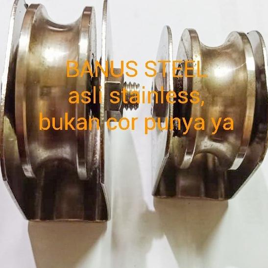 Roda Stainless 4" Inch 304 Geser Pintu Geser Pintu Sliding Gerbang