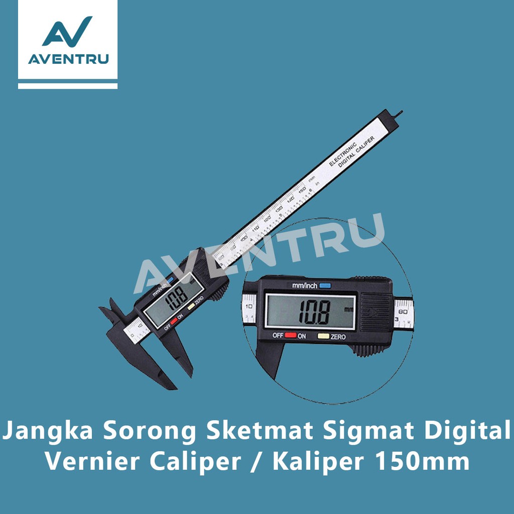 Jangka Sorong Sketmat Sigmat Digital Vernier Caliper / Kaliper 150mm - Free Battery