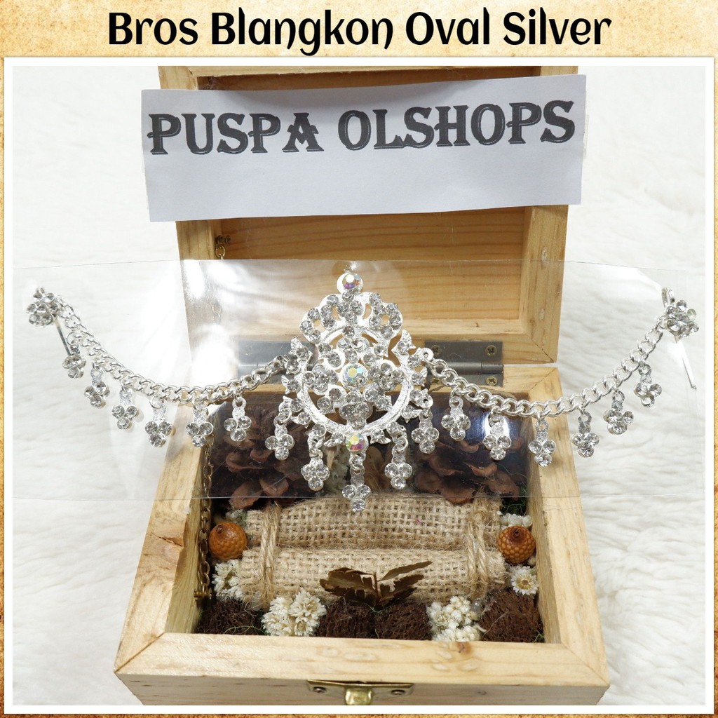 Bros Blangkon Silver Motif Oval