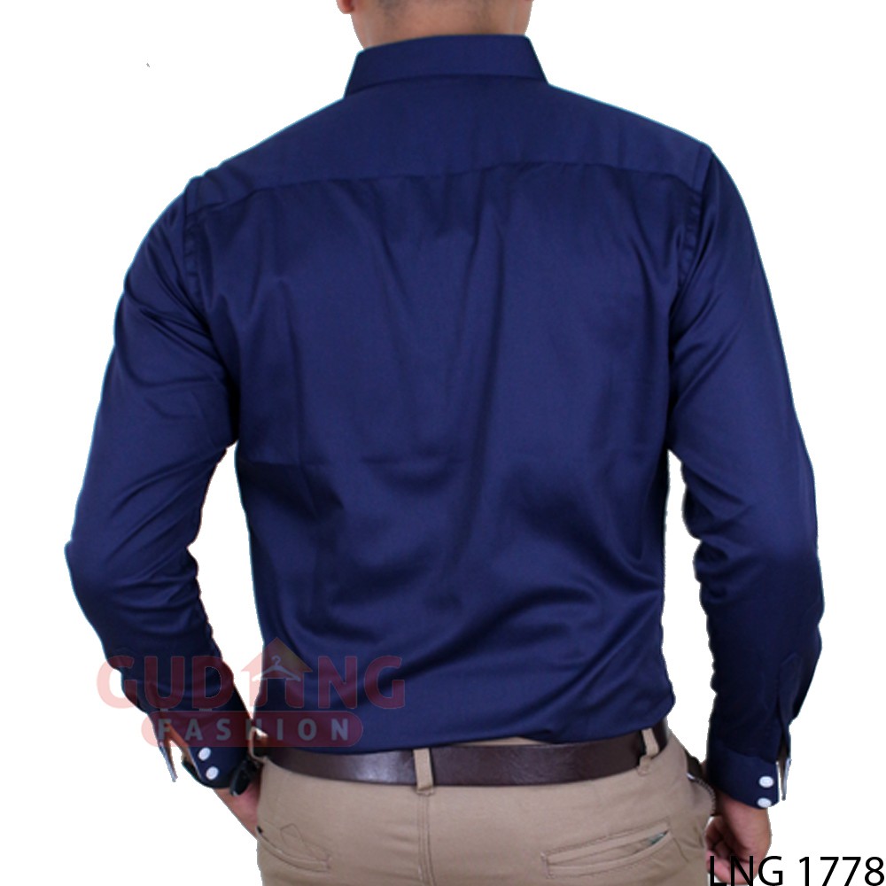 Kemeja Slim Fit Panjang Casual Pria Kekinian - LNG 1778