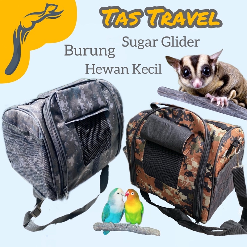 TRAVEL POUCH TAS UNTULAN CAGE SUGAR GLIDER HAMSTER TRAVELING POUCH