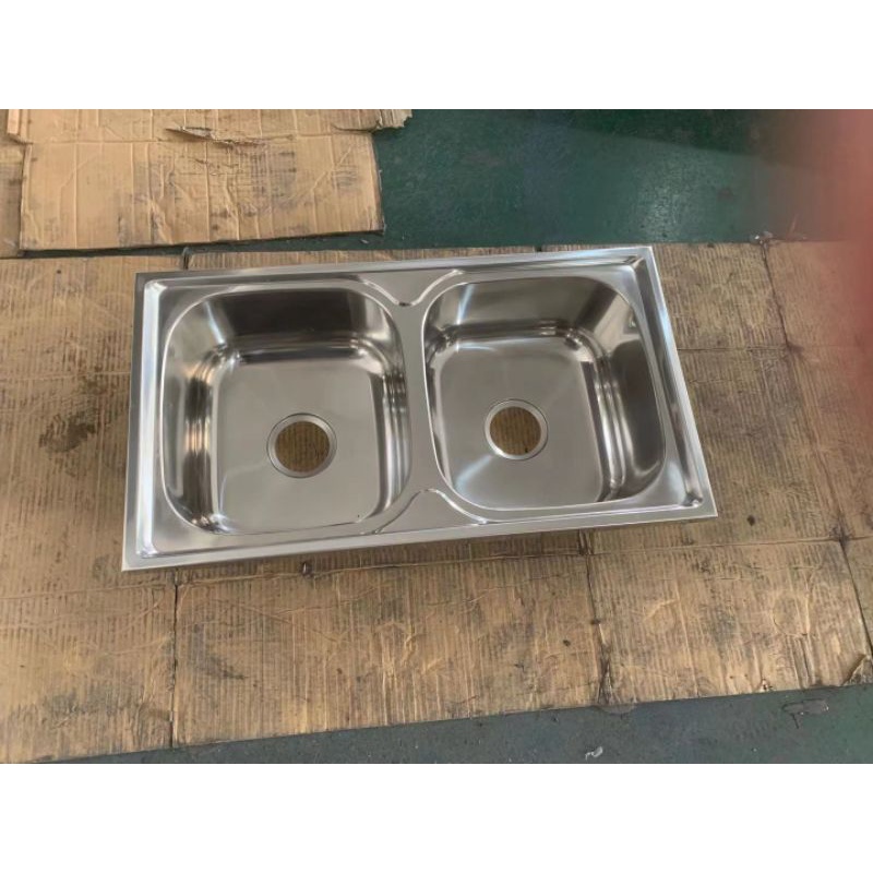 Bak cuci piring/wastafel cuci piring/bcp stainless 2 lubang