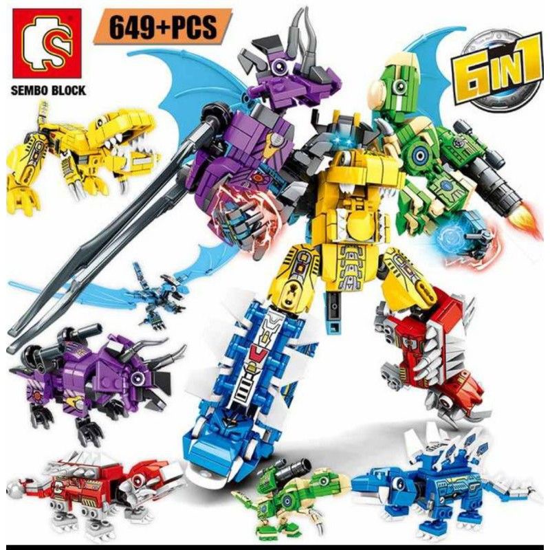 1PCS MAINAN LEGO SEMBO BLOCK/LEGO DINOSAURUS GABUNGAN/MAINAN ANAK LAKI-LAKI
