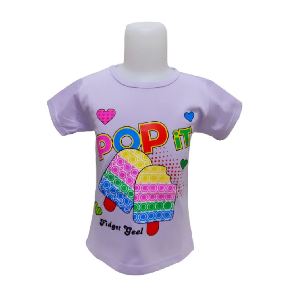 kaos gambar pop it/baju anak anak lengan pendek umur 1-12tahun/kaos murah