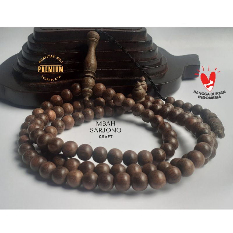 Tasbih 99 Kayu Galih Bidara Super Grade A 8mm/Tasbih Bidara/Tasbih Galih Bidara/Tasbeh Muslim/Tasbih
