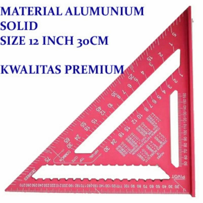 

Jual Speed Square 12 Inch Red Wood Working Penggaris Siku Segitiga Merah Hemat
