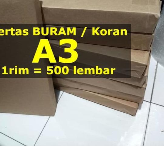 

℮ A3 Kertas Buram Koran A 3 1 rim 500 Lembar Polos ◌