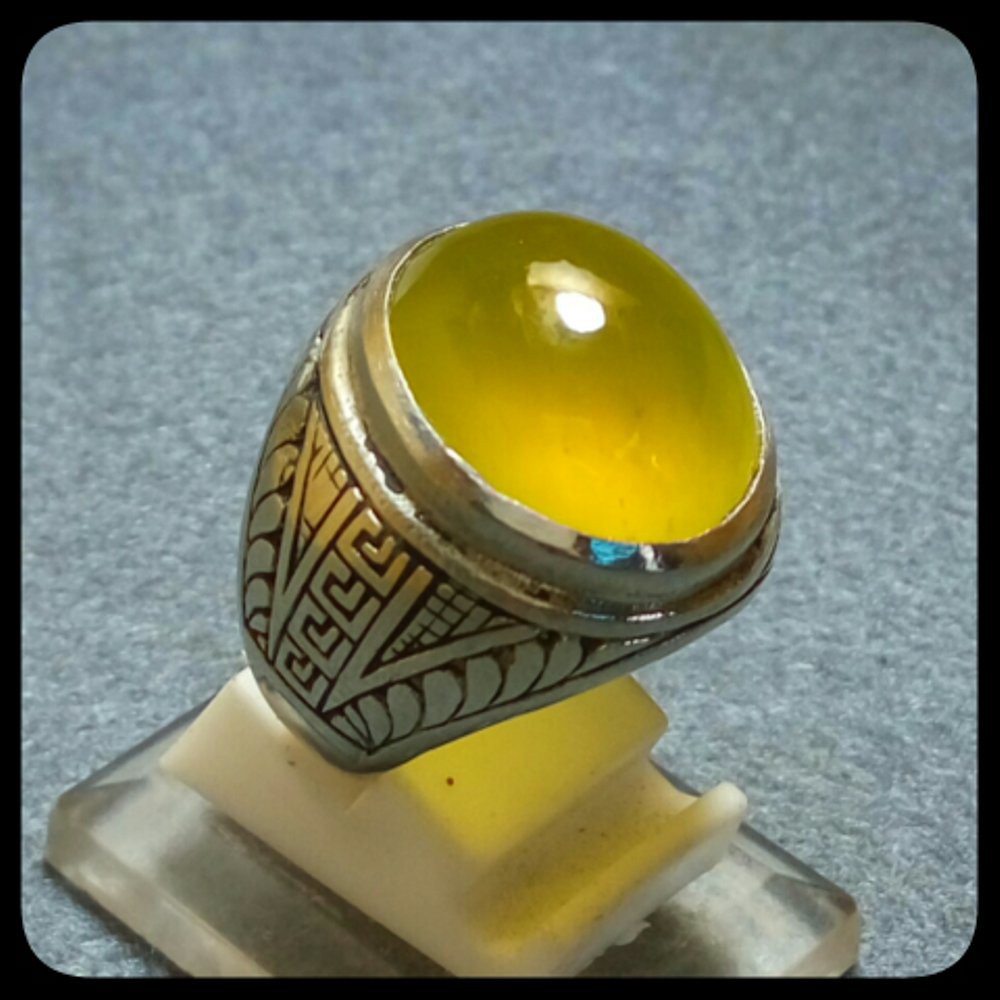 CINCIN BATU AKIK NATURAL SERPENTINE BIO SOLAR ACEH MUMBUL JAMINAN GIWANG