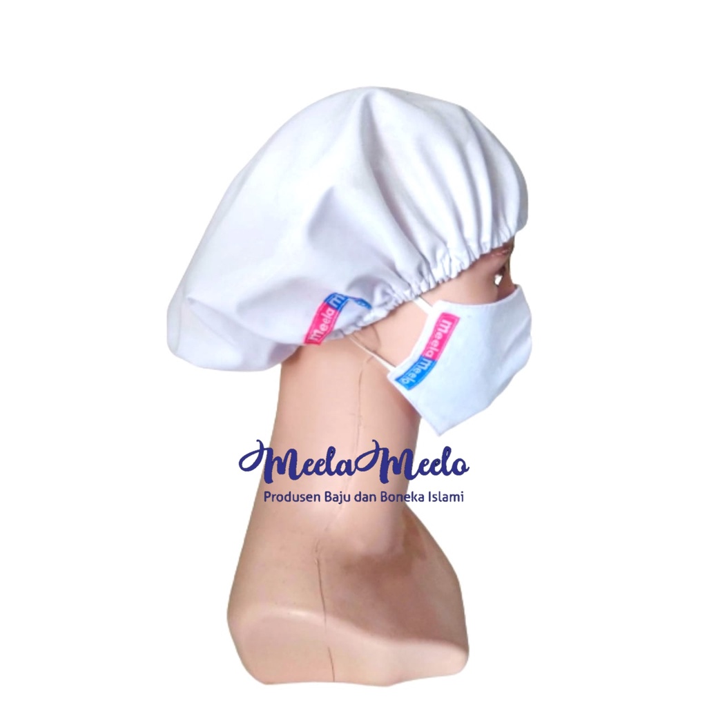 Topi Operasi Surgical Cap Topi Chef Koki Masak Topi Pekerja Pabrik Nursecap Bahan Kain  Penutup kepala Kain Hair net Mob Cap/ Topi Lab penutup kepala medis | Topi