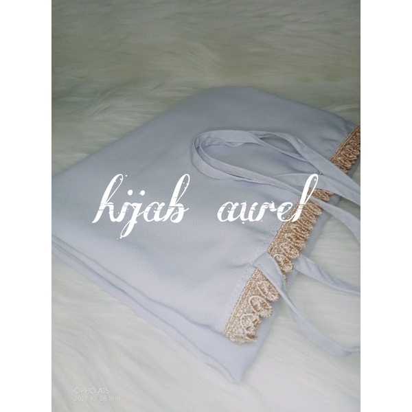 HIJAB/JILBAB/KHIMAR MARYAM RENDA JUMBO DIAMON-Putih