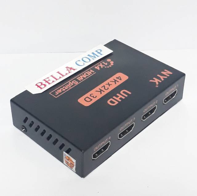 NYK HDMI Splitter 4 Port 1-4 HDCP Full HD 3D 4Kx2K 4K x 2K UHD Spliter