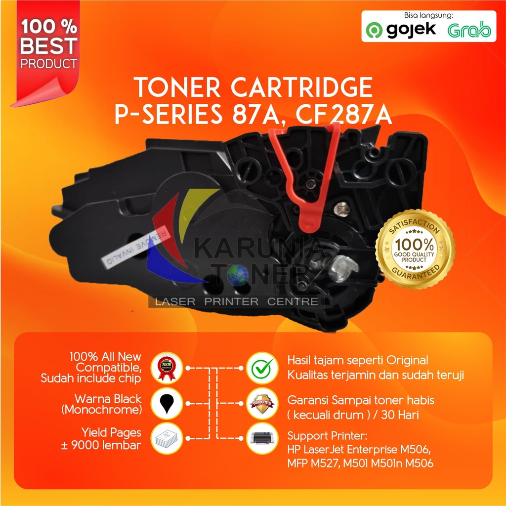 Toner Cartridge P SERIES 87A CF287A For Printer LaserJet M501 M506 M527 New