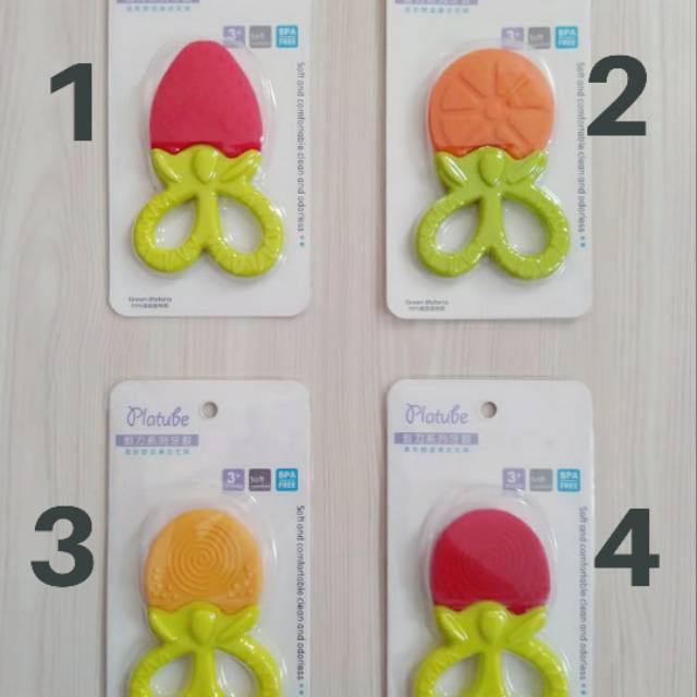 TEETHER BUAH FRUIT + CASE mainan gigitan