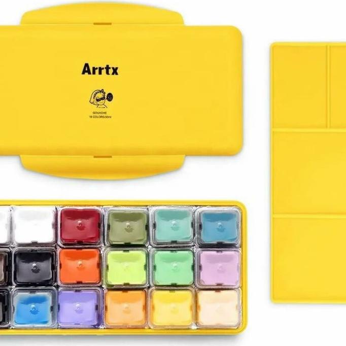 

TERBARU arrtx gouache jelly cup 18clr x 30ml (free mixing palette) special clr/CAT AKRILIK SET/CAT AKRILIK SET 24 WARNA/CAT AKRILIK PASTEL/CAT AIR/CAT AIR LUKIS SET/CAT AIR GIOTTO/KUAS LUKIS 1 SET/KUAS LUKIS KECIL/KUAS LUKIS LENGKAP/KANVAS LUKIS/KANVAS